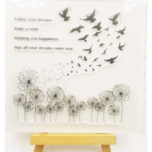 ZFPARTY Dandelion Transparent Clear Silicone Stamp/Seal for DIY scrapbooking/photo album Decorative card making