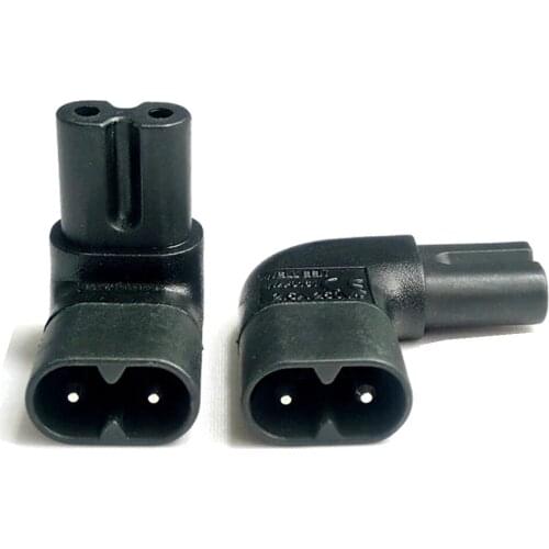 IEC 320 2-Pin C7 Female To C8 Male Right Angled AC Power Adapter Converter