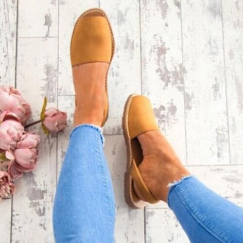 Women Sandals Fashion Peep Toe Summer Shoes Woman Faux Suede Flat Sandals Size 35-43 Casual Shoes Woman Sandals Zapatos Mujer