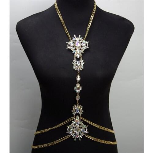 Sexy Body Chain Bra Top Waist Belt Queen Acrylic Diamond Fashion Metal Festival Jewelry Accessories Sex Role Playing Adult Toys