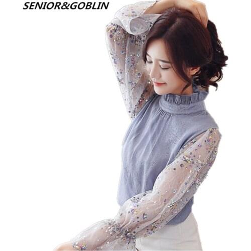 SENIOR&GOBLIN Womens Chiffon Blouses