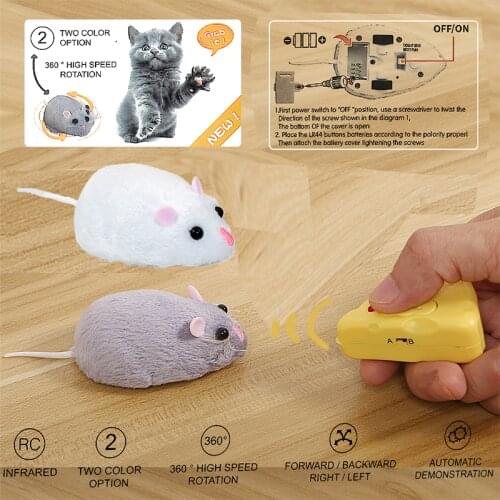 Prank Joke Scary Wireless Mouse Toys RC Electric Cat Toy Cheese Remote Mouse Robot Funny Kid Adult Novelty Animals Toy Gift