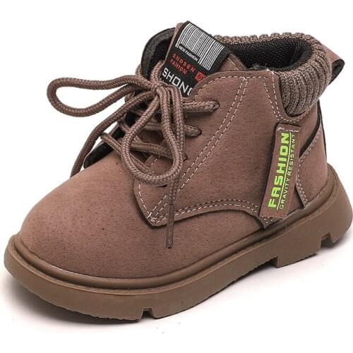 Skoex Childrens Martin Boots Boys And Girls Snow Single Shoes Outdoor Non-slip Fashion Casual Autumn And Winter Kids Boots