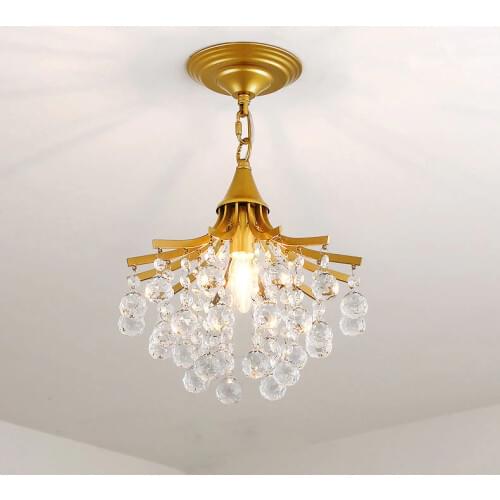 Modern Crystal Chandelier Indoor Lighting For Bedroom Ceiling Chandeliers Gold Black lustres de cristal Avize Light Fixtures
