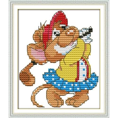 The sport mouse (4) - golf cross stitch kit 14ct 11ct count print canvas stitches embroidery DIY handmade needlework plus