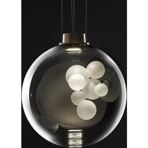 LED Chandelier Modern Creative Kitchen Island Glass Ball Pendant Lamp Dining Room Bedroom Fixtures Restaurant Bar Nordic Lights