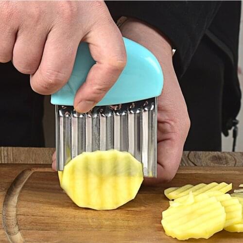 Wave Onion Potato Slicer Cutter Wrinkled French Fries Salad Corrugated Vegetable Cutting Chopped Potato Slice Knife Kitchen Tool