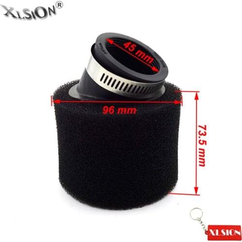 XLSION Angled Black Air Filter 45mm Sponge Foam Cleaner For 150cc 160cc 200cc 250cc CRF KLX Pit Dirt Bike ATV Quad Motocross