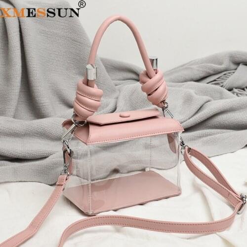 XMESSUN Women Transparent Bag New Fashion Shoulder Messenger Bag Ladies Box Bag High Quality Retro Tote INS K114