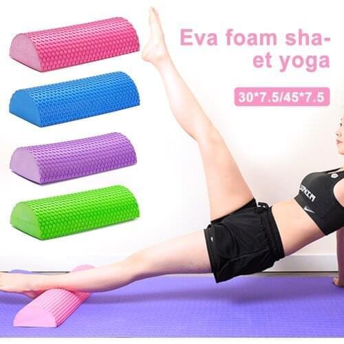 30cm/45cm Half Round EVA Massage Foam Roller For Yoga Pilates Sport Fitness Balance Pad Yoga Blocks With Massage Floating Point