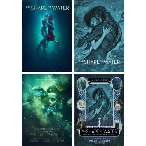 6Style Choose THE SHAPE OF WATER MOVIE Art Film Print Silk Poster Home Wall Decor 24x36inch