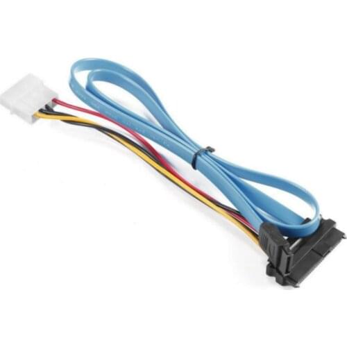 70cm SAS Sata Adapter 7 Pin SATA Serial ATA to SAS 29 Pin and 4 Pin Power Adapter Connector Cable Cord Wire