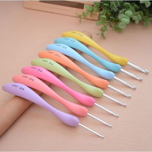 8PCS Hooks Needles Sewing Tools Sewing Needles Knitting Needles Weave Sewing Tools Crochet Hooks Knit Aluminium Craft Yarn