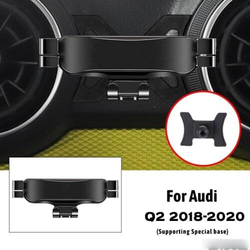 Car Mobile Phone Holder For Audi Q2 2018-2020 Air Vent Outlet Clip Mounts Stand GPS Gravity Navigation Bracket Car Accessories