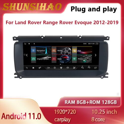 ShunSihao car radio recorder For 10.25" Land Rover Range Rover Evoque LRX L538 2012-2019 multimedia carplay GPS navig 128GB