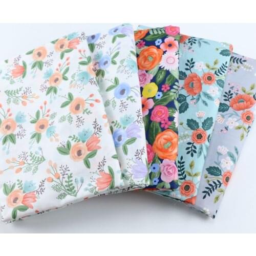 Flower Kids Twill Cotton Fabric,Patchwork Cloth,DIY Sewing Quilting Fat Quarters Material For Baby&Child