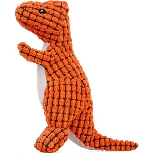 Interactive Toys for Dogs Plush Molar Teeth Sounding Dog Toys Teeth Cleaning Toys Big Dinosaur Shape Sounding Toys