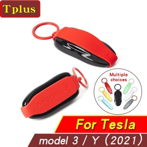 Model 3 Car Accessories Silicone Rubber Car Key Protection Key Fob Protector Cover Case For Tesla Model 3 Y 2021 Remote Keyless