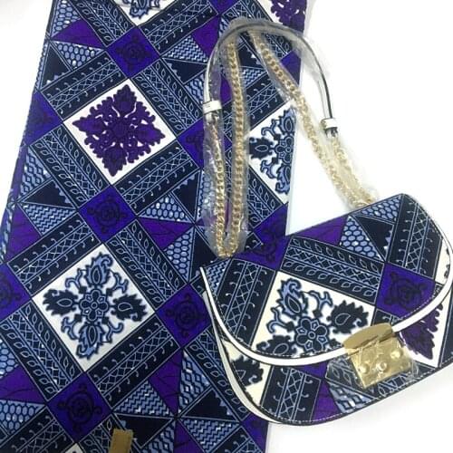 H&Q fashion african fashion ankara bag set match veritable wax fabric real wax print fabric three-piece for women clothing H0525