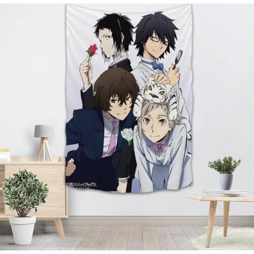 Bungou Stray Dogs Wall Hanging Tapestry Sheets Home Decorative Tapestries Beach Towel Yoga Mat Blanket Table Cloth Wall Tapestry