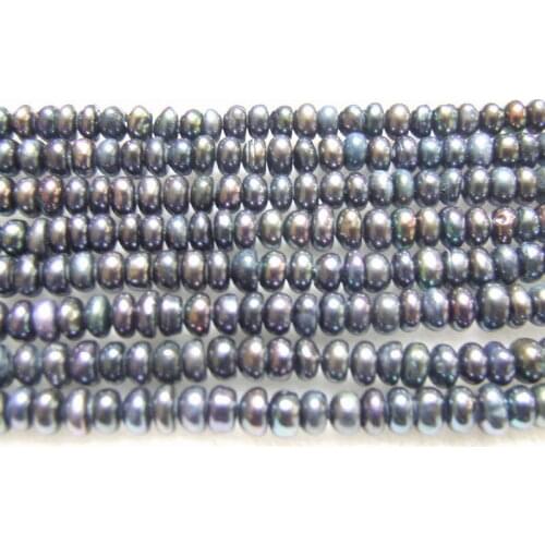Natural Black Freshwatere pearls Loose Beads 15" Strands