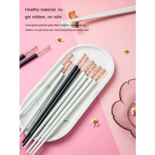 Cherry Blossom Chopsticks Household High-Grade Anti-Mildew Non-Slip High Temperature Resistant Public Chopsticks Japanese