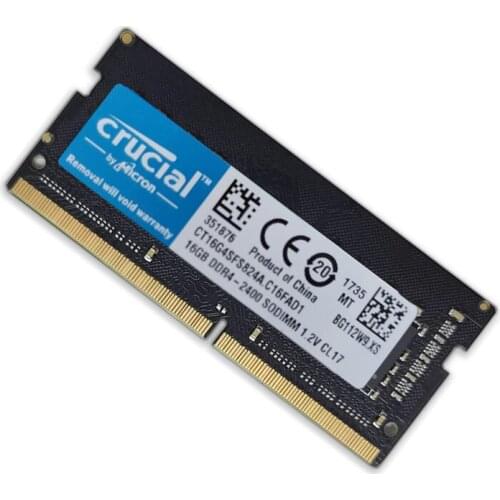 Crucial DDR4 16GB 32GB Laptop Memory PC4 SODIMM 2400MHz 2666mhz 3200mhz Notebook RAM 1.2V 260PIN NON ECC Cruclal Intel AMD RAM