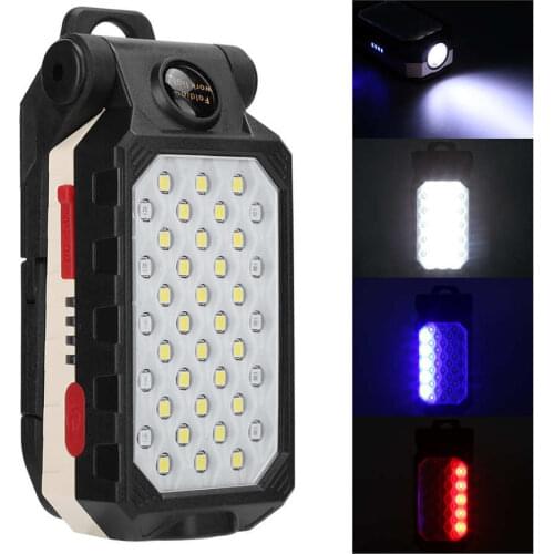 Portable Flashlight LED Work Light USB Rechargeable Folding Working Lamp Flashlight with Magnet for Car Repairing