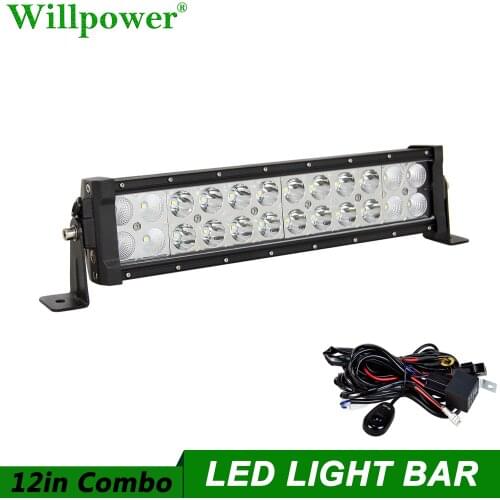 Offroad Car 72W 12inch LED Work Light Bar For Ford Jeep Chevy AWD 4x4 Truck ATV UTV SUV Pickup Fog Lights LED Bar Driving Lamp