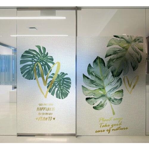 Custom Size Static Cling Glass Sticker Vinyl Small Home Decals Heat Control Privacy Protection Damp-Proof Window Film 80x120cm