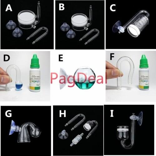 Aquarium Fish Tank Glass Aquatic CO2 Indicator Monitor Tester Carbon Dioxide PH Drop Long Term Cylinder Detector Checker Hang On