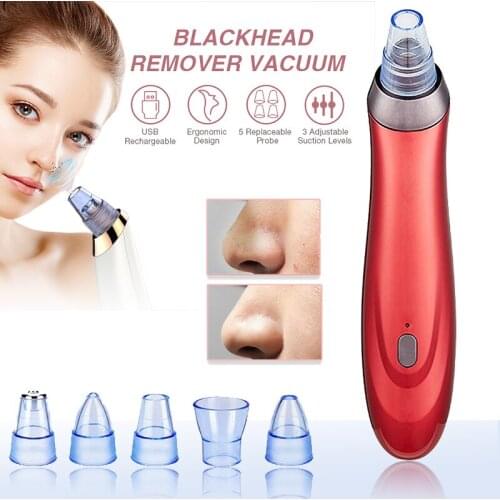 USB Rechargeable Blackhead Remover Portable Facial Vacuum Blackhead Pore Deep Cleansing Face Tightening Machine Skin Care Tool
