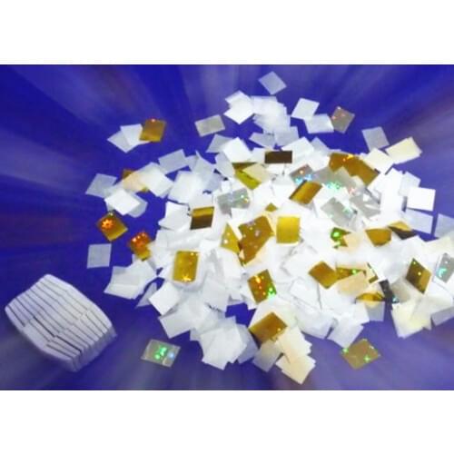 12pcs/Bag Ultra-Thin Snow Storm Magic Tricks ( White With Metal Paper) Snow Paper Stage Magic Props Magician Accessories