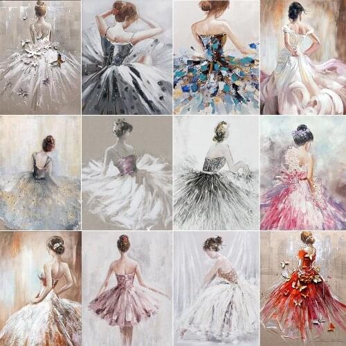 XUEQIXIAOZU Full Square/Round Ballet Girl Portrait Diamond Embroidery 5D DIY Diamond Painting Mosaic Home Decoration Gift New