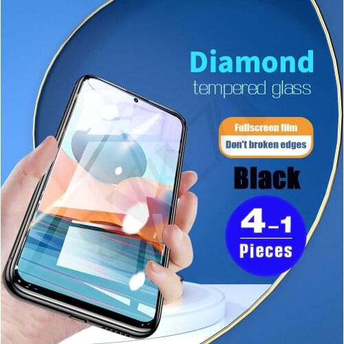 1-4Pcs 9D cover Protective Film for Redmi Note 10 9 Pro Max 10S 9S 9T 8 8T 7 7S Tempered Glass redmi 10X Phone Screen Protector