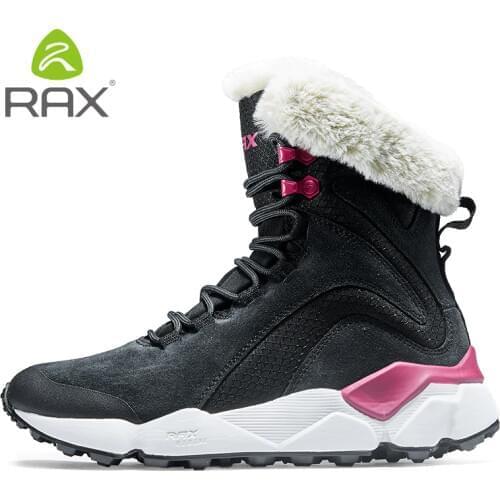 RAX womens Winter Hiking Boots Mountain Trekking Anti-slip Shoes Breathable Comfortable Soft Mountain snow Shoes snow boots