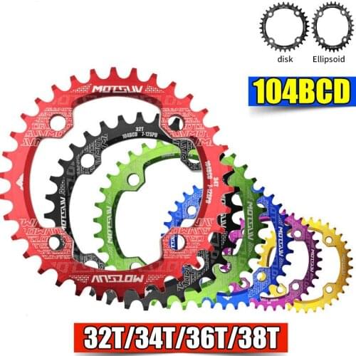 104BCD Sprocket Wheel Bicycle Positive and Negative Gear Disc 32T 34T 36T 38T Mountain Bike Single Speed Disc Bicycle Parts