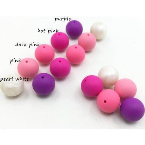 Silicone Teether 12mm 100pcs Silicone loose Beads DIY Bead 15mm Teething Nursing Necklace Food Grade Silicone 10mm round Beads