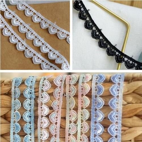 14 Yards Venice Love Hearts Lace Trim Colorful Lace Trim For Wedding Bridal Bracelet Lace Choker DIY Crafts Curtain Trim Supply