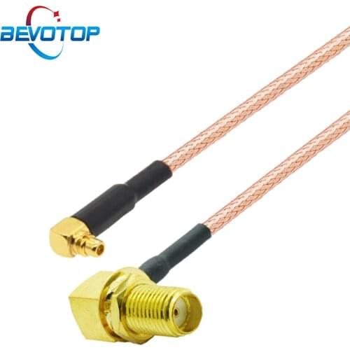 2PCS/lot SMA MMCX Pigtail Cable Right Angle MMCX Male to SMA Female Right Angle Plug RG316 Pigtail RF Coaxial Extension Cable