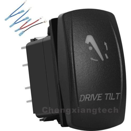 7 Pin DPDT (On) Off (On) Drive Tilt Momentary Rocker Toggle Switch 12v 24v + Jumper Wires Set For Car Boat Truck Waterproof