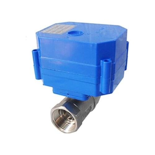 CWX-60P DN25 G1" BSP 2 way SS304 6Nm torque mini electric ball valve/ motor operated valve DC24V CR05 5 wires