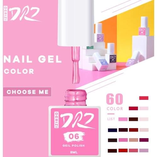 DERIZI 60 Colors Gel Nail Polish Semipermanant Nail Polish Varnish Semi-permanent Varnish UV Nail Gel Primer Soak Off Nail Art