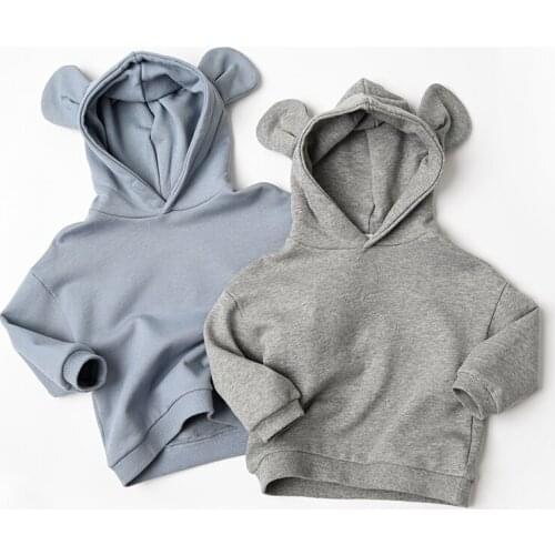 New Spring Autumn Children Sweatshirt Cute Cartton Ear Hooded Boys Hoodies Girls Pullover BC862
