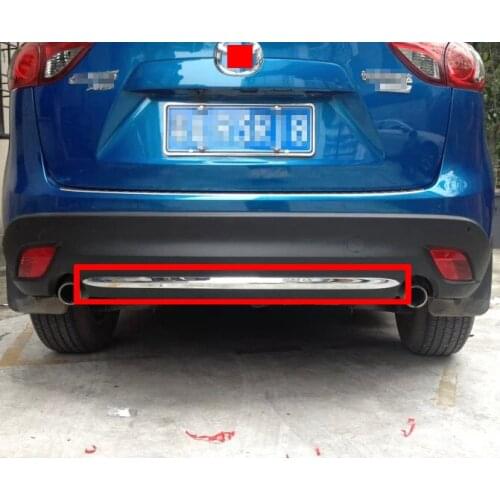 For Mazda CX-5 CX5 2015 2016 ABS Chrome Rear Bumper Cover Trim Molding Garnish Styling Strips Stickers Accessories