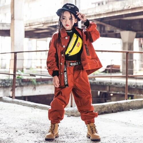 Jazz Dance Clothes Children Street Dance Suit Girls Hip Hop Competition Clothes Boys Korean Version Loose Drum Clothes DWY2640