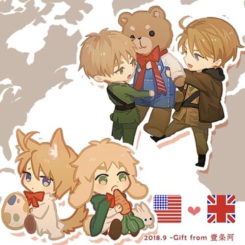 Anime Axis Power Hetalia Arthur Dover Religious Stand Figure Acrylic Cartoon Model Plate Double-Side Desk Decor Toys Xmas Gifts