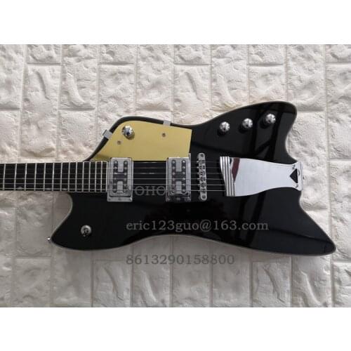Custom Black Electric Guitar,Rosewood Fretboard has semicircular pearl inlay,free shipping!customized!PayPal available!G-1