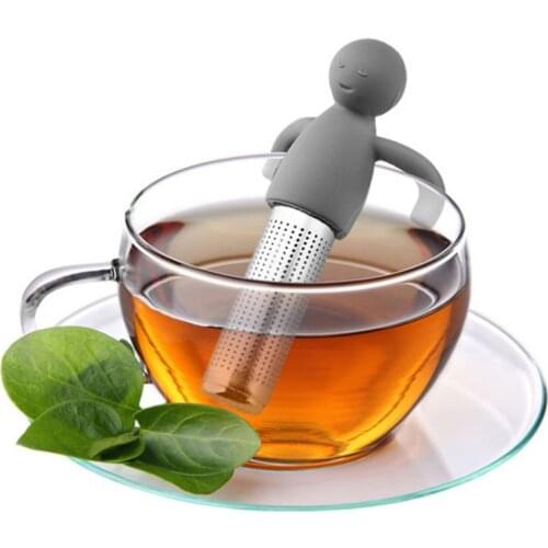Creative Silicone Tea Strainer Stainless Steel 304 Tea Leak FDA Silicone Tea Maker Reusable Tea Infuser Tea Filter Easy Clean