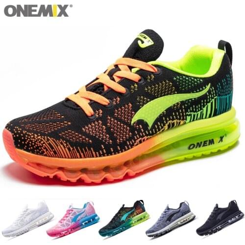 ONEMIX Road Running Shoes Men Air Cushion Breathable Mesh Sneakers Multi-color Sports Women Walking Shoes Outdoor Jogging Shoes